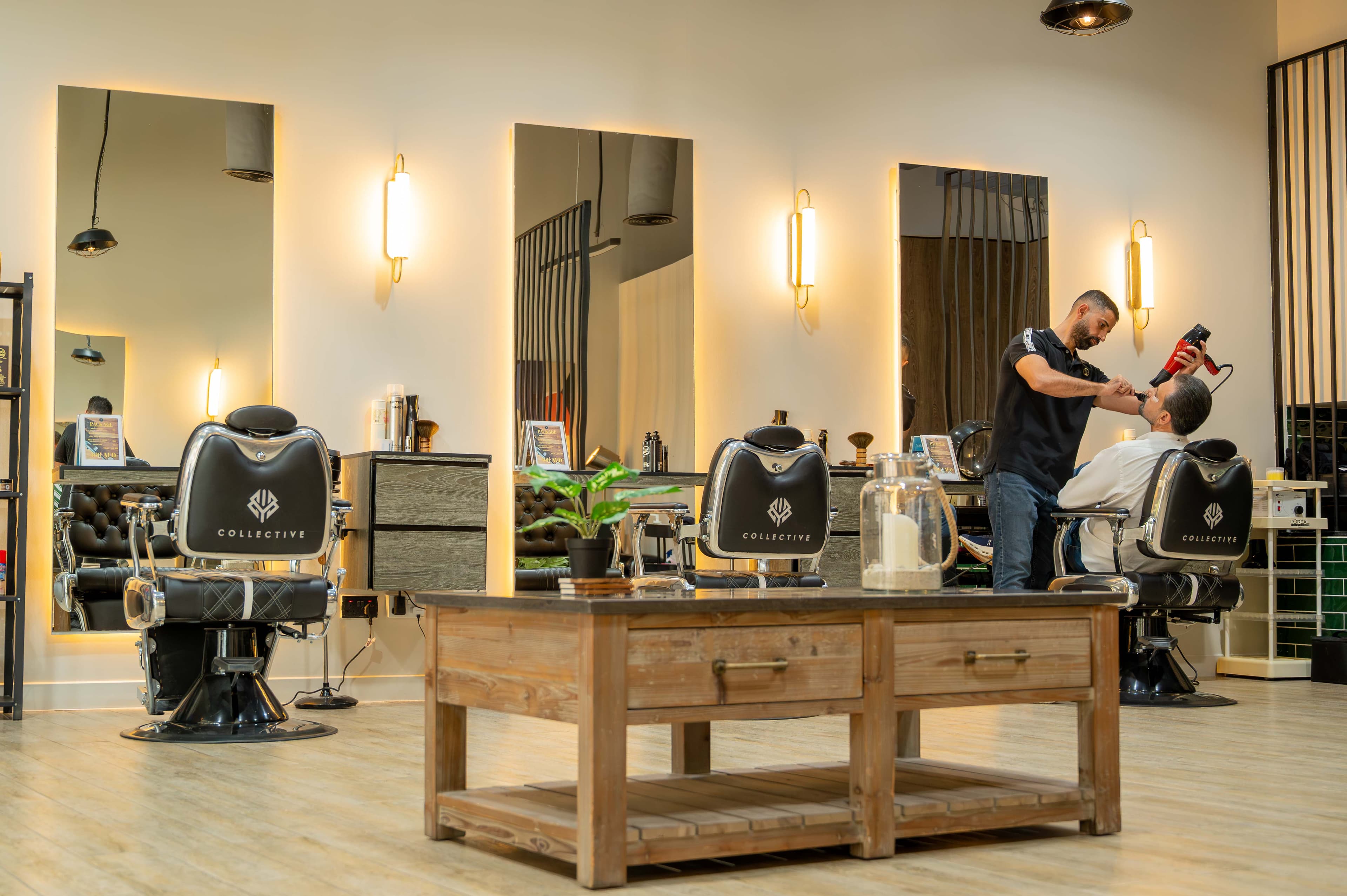 Barber chairs at Art of Grooming